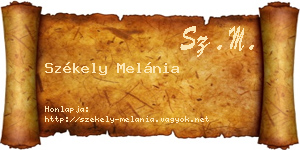 Székely Melánia névjegykártya