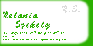 melania szekely business card